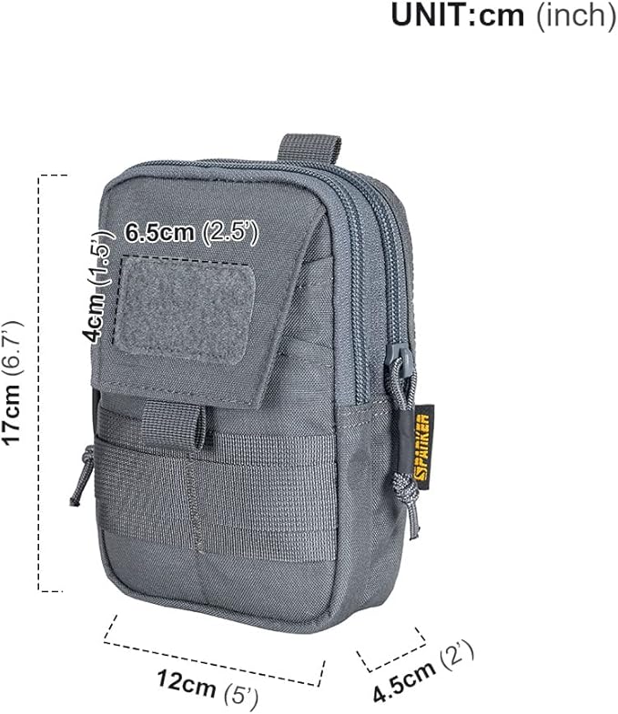 EXCELLENT ELITE SPANKER Tactical Molle EDC Pouch Nylon Belt Waist Bag Camping Hiking Organizer with Cellphone Holster for iPhone 12Pro 12 11ProMax XsMax XR XS X 8Plus 8 7 6 Samsung Galaxy Note 9 S9