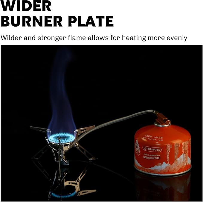 Fire Maple FMS-118 Camping and Backpacking Stove | Portable Foldable Gas Burner with pre-heat tube | Ideal for Backpacking, Hiking, Camping, Emergency use