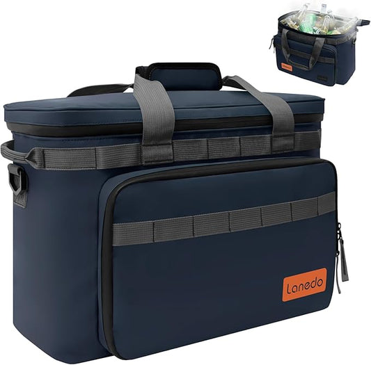 Deep Freeze Cooler Soft Sided Cooler Bag, 34 Can Collapsible Insulated Ice Chest, Large Leakproof Camping & Travel Cooler for Kayaking & Beach