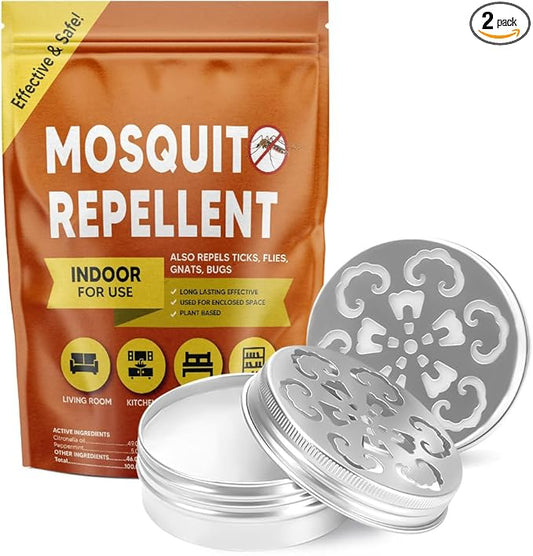 Mosquito Repellent Outdoor Patio Cream, Mosquito Repellant Indoors, Mosquito Control for Room, Mosquito Repellents for Yard, Camping Mosquito Deterrent, Keep Mosquito Away for Travel-2P