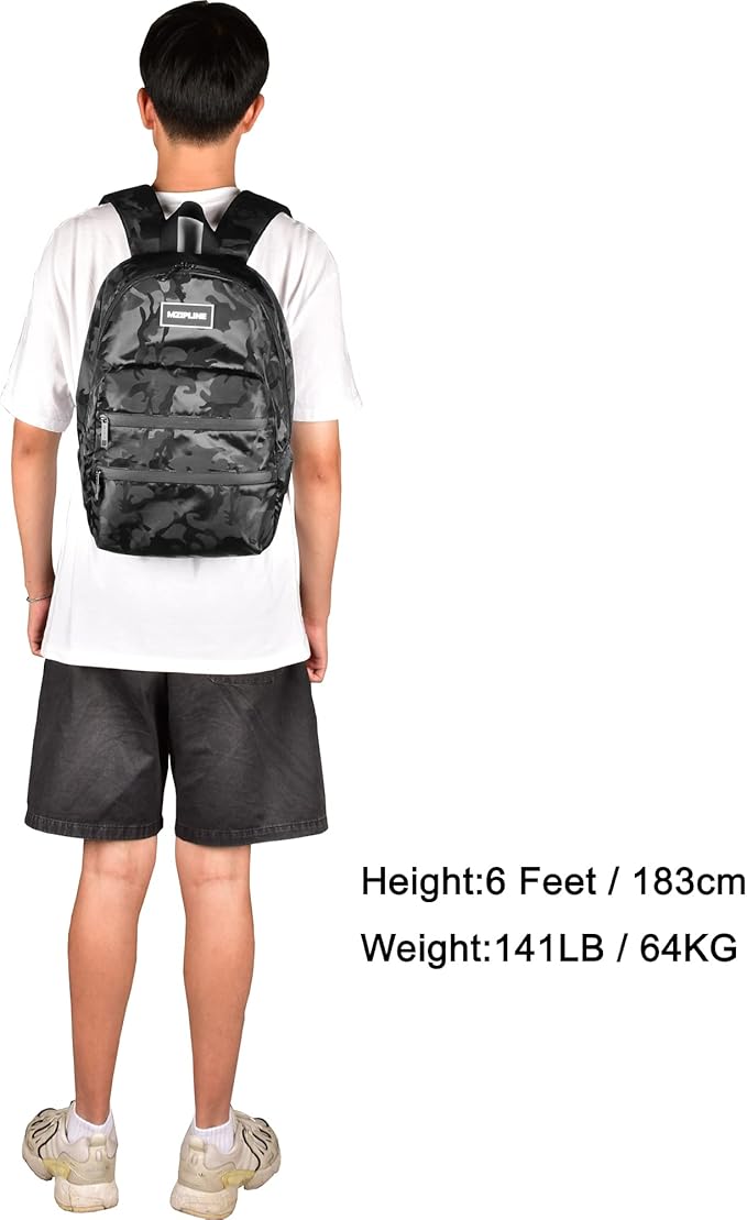 Mini Backpack Bag-Smell Proof-USB Charging Port Daypack Travel bags With Carbon Lining for Men & Women Travel (Camouflage Black)