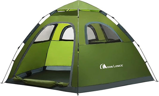 Moon Lence Instant Pop Up Tent Family Camping Tent 4-5 Person Portable Automatic Tent Windproof for Camping Hiking Mountaineering