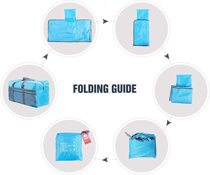 REDCAMP Foldable Travel Bag, Large Sports Bag, 75L/96L/100L, Lightweight Waterproof Tote Bag