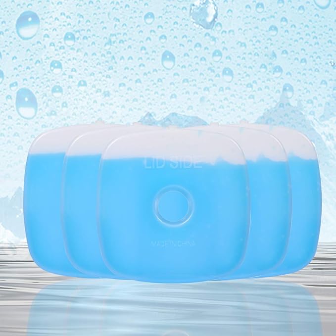 Cold Ice Pack Brick Reusable Long Lasting Cool Slim Thin Freezer Pack Cooler for Lunch Boxes Bag