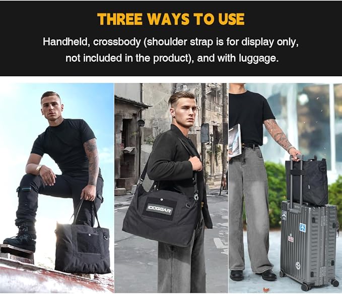 IDOGEAR Tactical Handheld Tote Pouch Multiuse Zipper Storage Bag Portable EDC Organizer For Camping Traveling Gym Commute