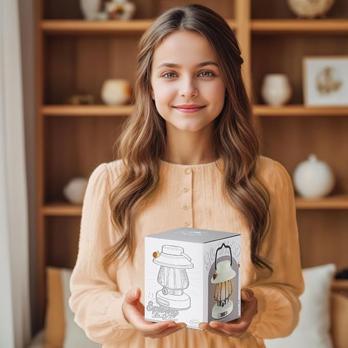 HOMY New Gear lamp for Kids Set Toddler Flashlight Convenient LED Light Rechargeable Battery Operated Outdoor Indoor Essentials Table Portable Night Light White Snail Electric Camping Lanterns Gift