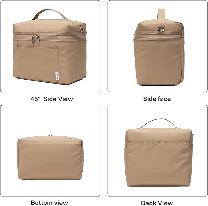 NOL Natural Organic Lifestyle Insulated Lunch Bags for Women Cooler Bag Lightweight Nylon Waterproof Lunch Box For Work