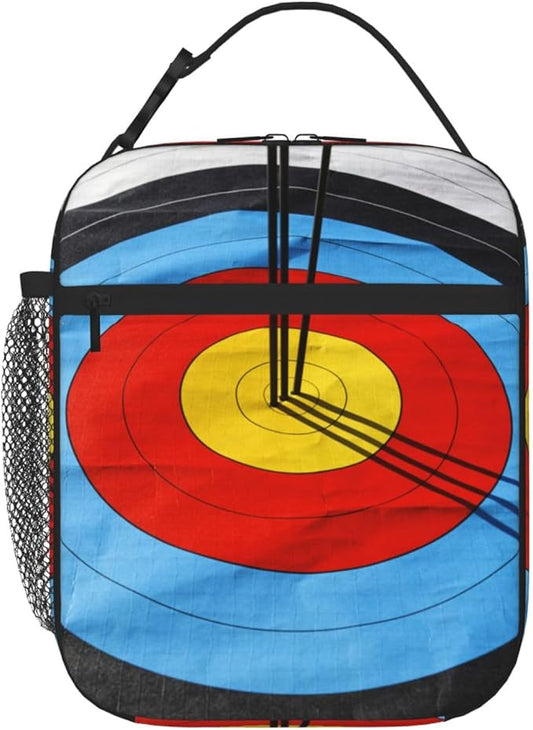 Arrow Target Archery Fun Insulated Lunch Bag Reusable Cooler Lunch Box Portable Leakproof Thermal Container Tote Bags for Girls Boys School Travel