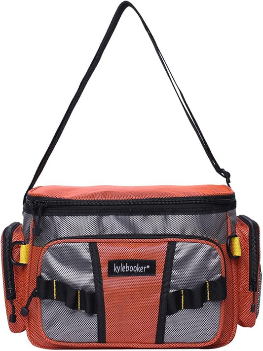 Kylebooker Fishing Tackle Bags Soft Side Fishing Tackle Box Storage Bag for Saltwater or Freshwater