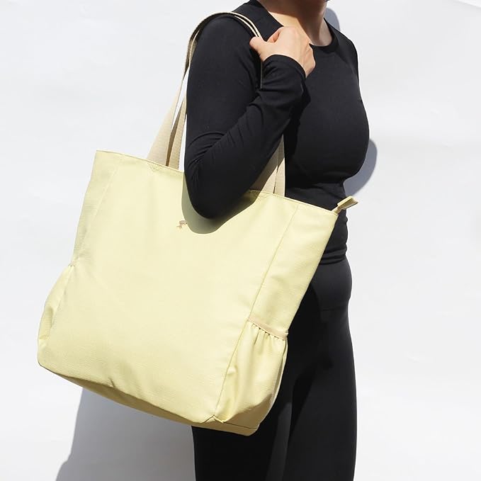 ESVAN Original Floral Water Resistant Large Tote Bag Shoulder Bag for Gym Beach Travel Daily Bags Upgraded