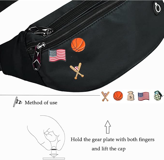 Fanny Pack for Men Women, Waterproof Sports Waist Bag Pack, Belt Bag for Travel Hiking Running