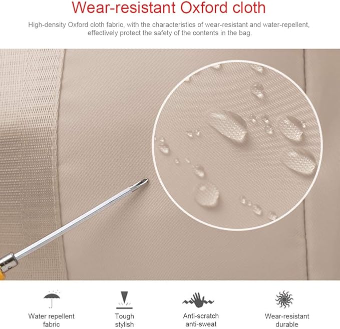 Blackwheel Sports Gym Bag With Shoe Bag Wet Bag Duffle Bag Waterproof Travel Bag for Women Cute Gym Bag Beige 29L