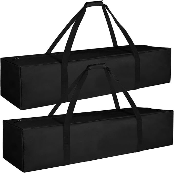 INFANZIA Duffel Travel Sports Equipment Bag, Long Luggage Bag with Upgrade Zipper Water Resistant, Extra Large Foldable Storage Bag for Camping, Tent, Tripod, Fishing(35x7x7 inch,2PCS)