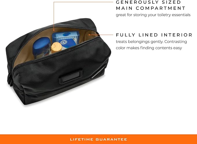 Briggs & Riley Toiletry Kit - Travel Bags for Women & Men, Organizer for Vacation, Dopp Kit for Bathroom Accessories, Makeup, & Skincare