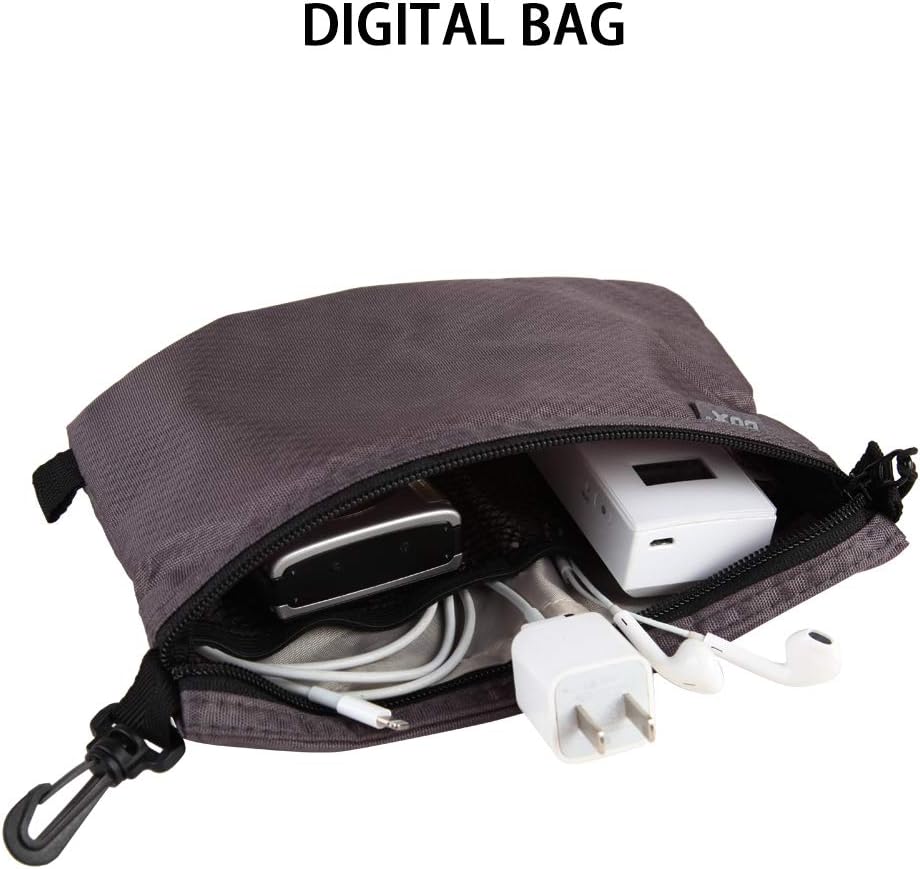 GOX Small Toiletry Bag for Men Bulk Cosmetic Bag Dopp Kit Carry On Zipper Pouch Organization Nylon Packing Sack Waterproof(Grey)