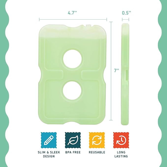 Healthy Packers Cool Pack, Slim Long-Lasting Ice Packs - Great for Coolers or Lunch Box