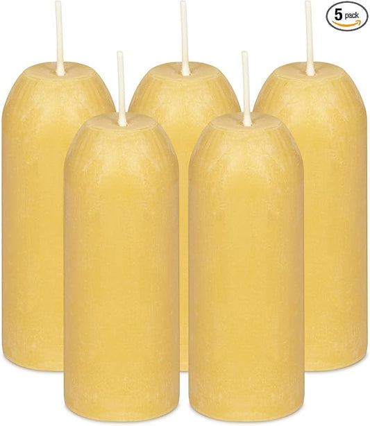 Original Pure Beeswax Lantern Candle - Set of 5, 12H Burn Time, 100% Pure Beeswax Candle, Indoor/Outdoor, Emergency Use