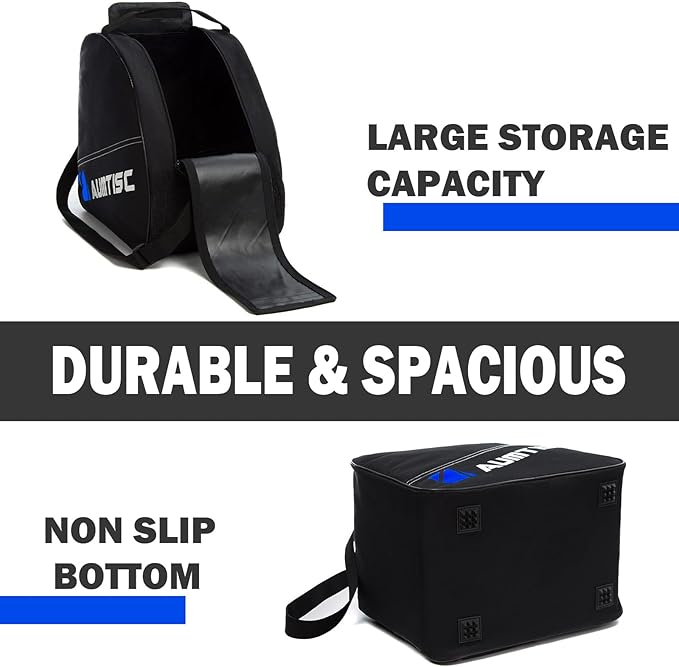AUMTISC Ski Bag and Boot Bag Combo, Padded Ski Bags for Air Travel Flying, Adjustable Length for Skis Up to 200 cm and Boots Up to Size 13