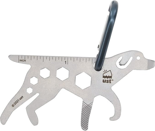 UST Tool-a-Long Multi-Tool Carabiners with Durable, Compact Stainless Steel Construction for Hiking, Kayaking, Camping, Travel and Outdoor Survival