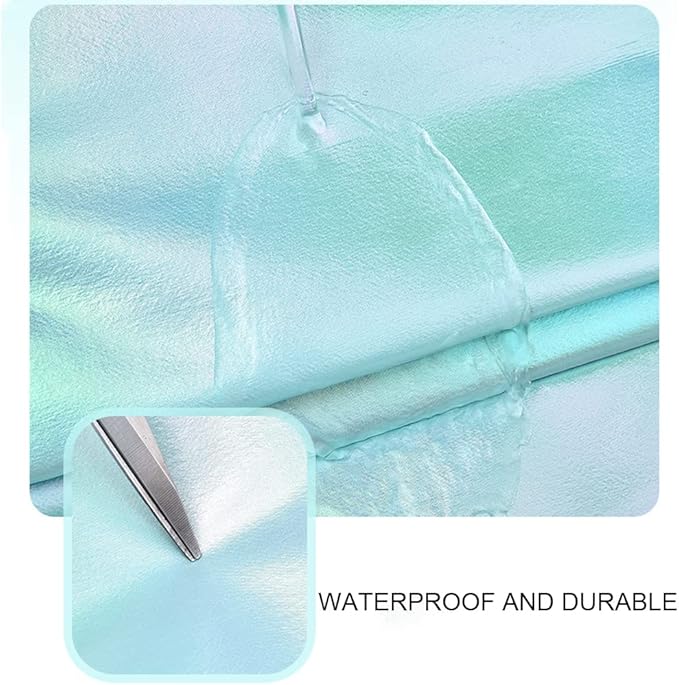 Holographic Shimmering Gym Duffle Bag with Shoes Compartment & Wet Pocket, Women Weekend Overnight Travel Bag Gymnastic Dance Bag for Girl (blue)