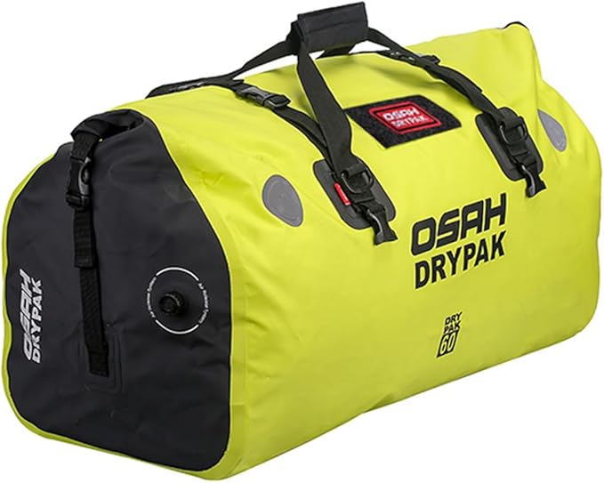 Motorcycle Dry Bag - Waterproof Motorcycle Duffle & Luggage Tail Bag Saddle Bags with Roll Top Closure, Large Storage Space，for Motorcycle Back Seat(Green, 60L)