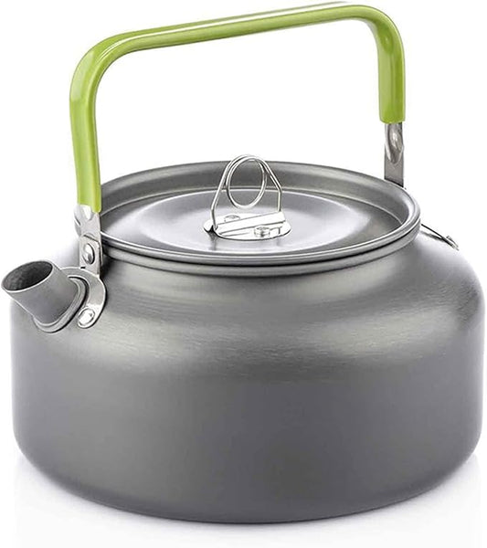 Lixada Camping Kettle 0.8L/1.2L/1.6L for Boiling Water, Coffee Pot Tea Kettle Aluminum Alloy Teapot with Silicon Handle Carry Bag for Hiking Outdoor Picnic