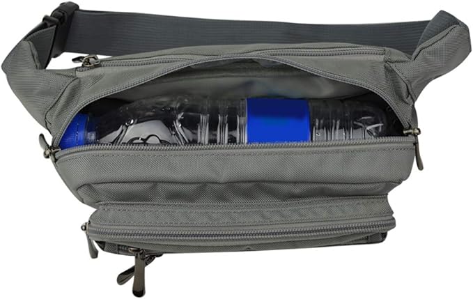 Oxpecker Waist Pack Bag with Rain Cover, Waterproof Fanny Pack for Men&Women, Workout Traveling Casual Running Hiking Cycling, Hip Bum Bag with Adjustable Strap for Outdoors (gray)
