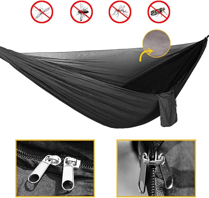 Oversized rain Tarpaulin,Camping Hammock with Mosquito Net Rain Fly Heavy Duty Tree Strap,Single Double Hammock Tent Waterproof Rainfly Set,Camping Backpacking Backyard Patio Hiking Travel Outdoor