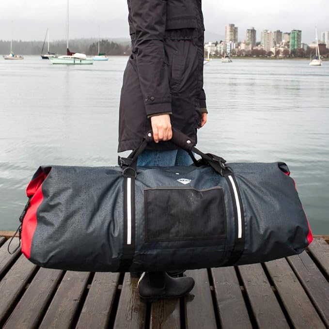 AquaQuest White Water Duffel - 100% Waterproof, Heavy Duty, Versatile, Comfortable - Durable Protective Dry Bag for Travel, Sport, Motorcycle, Boat, Fishing - 50, 75, or 100 L