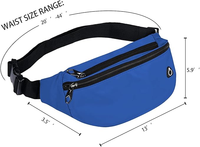 Fanny Pack for Men Women, Waterproof Sports Waist Bag Pack, Belt Bag for Travel Hiking Running