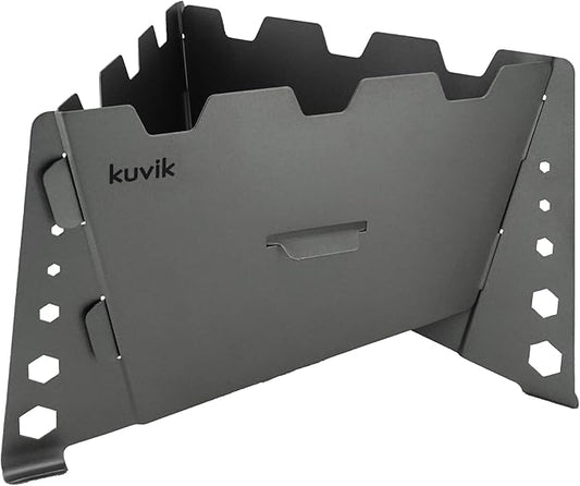 Kuvik Titanium Solid Fuel Stove - Ultralight and Compact Stove for Backpacking, Camping, and Survival