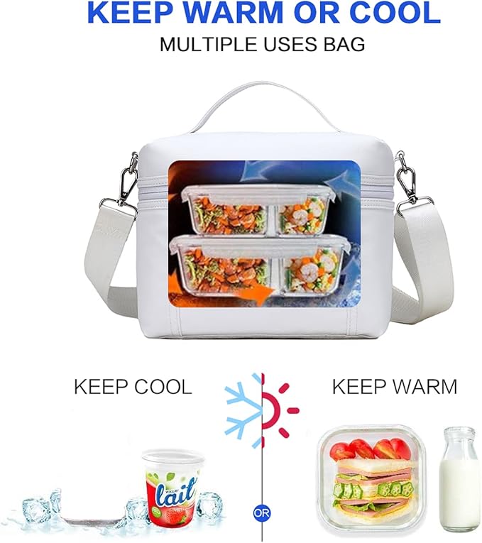NOL Natural Organic Lifestyle Insulated Lunch Bags for Women Cooler Bag Lightweight Nylon Waterproof Lunch Box For Work