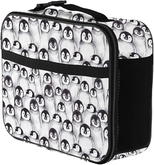 Penguin Lunch Bag Reusable Insulated Lunch Box Keep Food Cooler Thermal Lunch Tote for Women Men