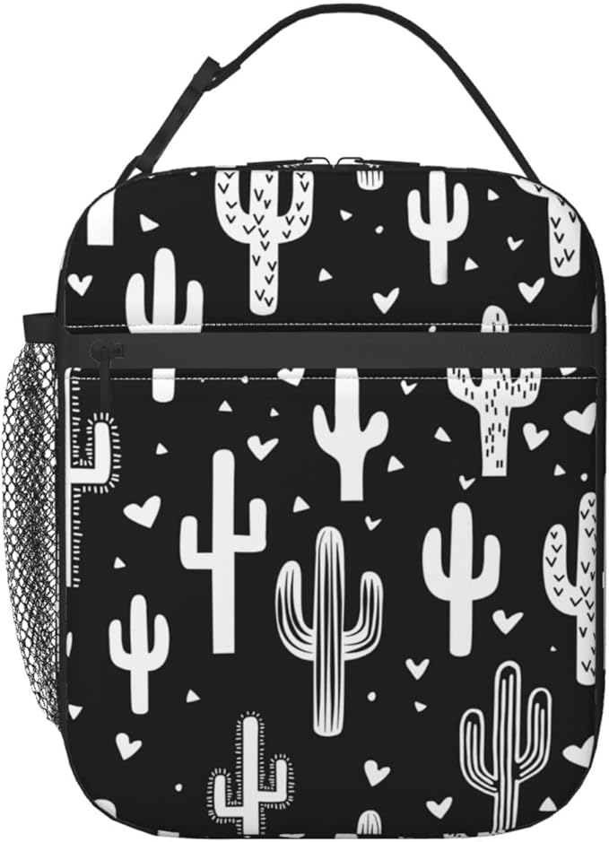 Fun Western Cactus Lunch Box Reusable Insulated Totes Lunch Bag Thermal Cooler For Boy Girls School Men Women Beach Picnic Travel