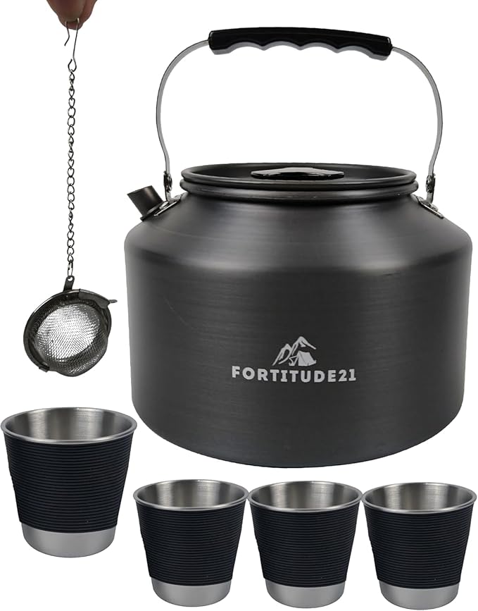 Tea Kettle for Stovetop, 2.2L Teapot for Boiling Water, Camping Kettle for Stove Top, Coffee and Water Kettle for Stovetop Use, Camp Kettle for Tea Brewing