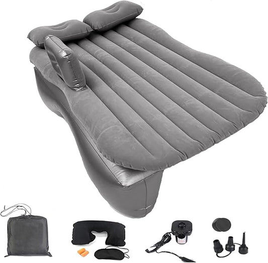 Inflatable Car Air Mattress Back Seat Bed,Thickened Car Travel Camping Air Mattress with Air Pump,Blow Up Bed Portable Car Sleeping Mattress for Car Universal SUV