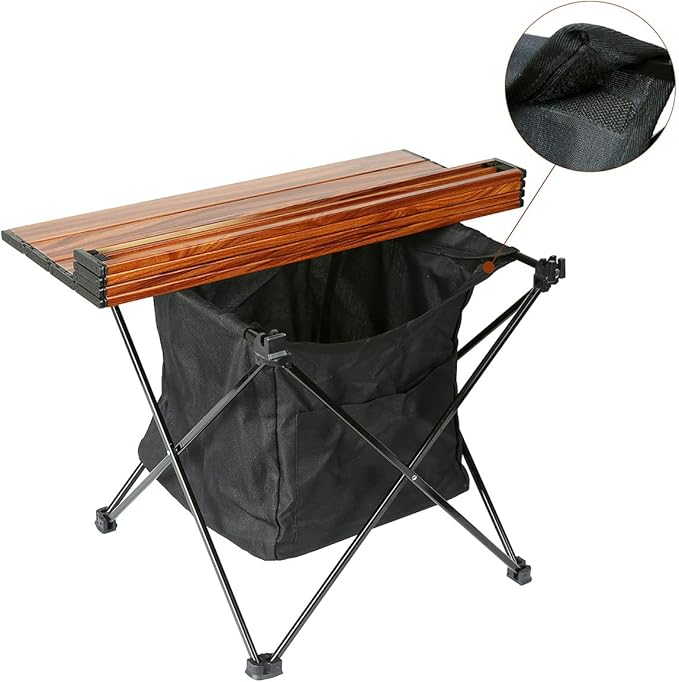ROCK CLOUD Portable Camping Table Ultralight Aluminum Camp Table with Storage Bag Folding Beach Table for Camping Hiking Backpacking Outdoor Picnic, Size M