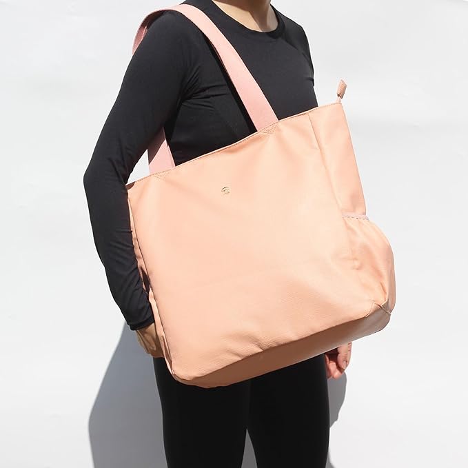 ESVAN Original Floral Water Resistant Large Tote Bag Shoulder Bag for Gym Beach Travel Daily Bags Upgraded