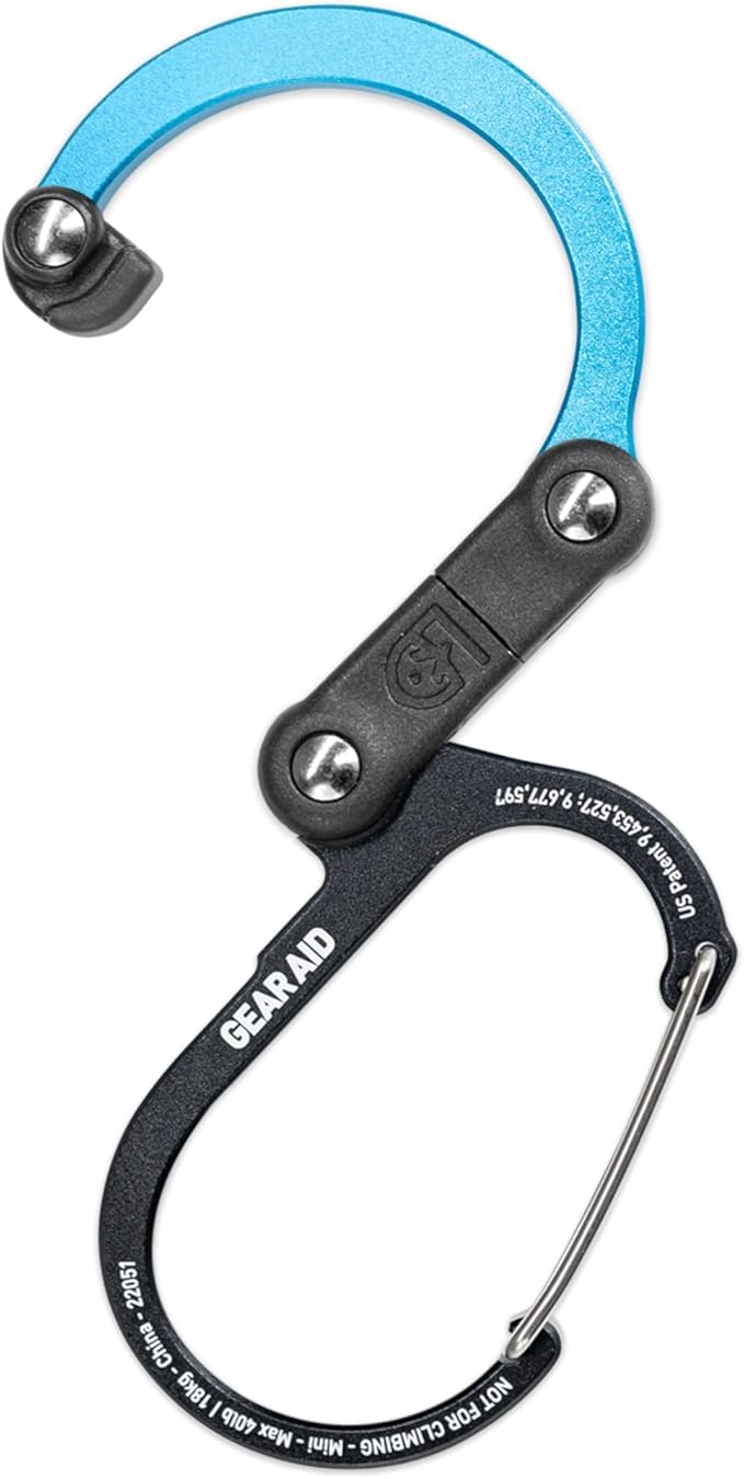 GEAR AID HEROCLIP Carabiner Gear Clip and Hook (Mini) for Travel