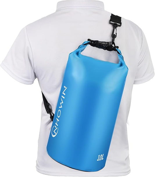 Waterproof Dry Bag, Roll Top Lightweight Waterproof Bag for Men Women 5L/10L/20L Dry Bags for Kayaking, Rafting, Beach, Boating, Swimming & Skiing Dry Waterproof Backpack - 10L