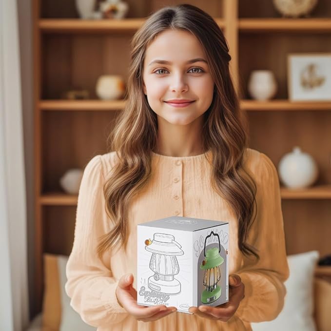 HOMY New Gear lamp for Kids Set Toddler Flashlight Convenient LED Light Rechargeable Battery Operated Outdoor Indoor Essentials Table Portable Night Light Green Gift Electric Camping Lanterns Snail