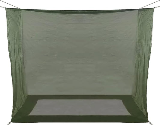 Aventik No-See-Um Premium Rectangular Camping Mosquito Net, The Ultra-Fine Mesh Olive-Green Easy to Carry&Easy Installation for Double Bed, Hammocks or Camping Use (82x40x69in/208x100x175cm)