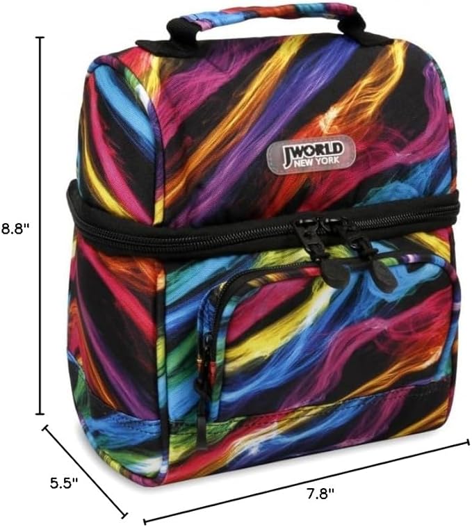 J World Corey Kids Lunch Bag. Insulated Lunch-Box for Boys Girls, Quantum
