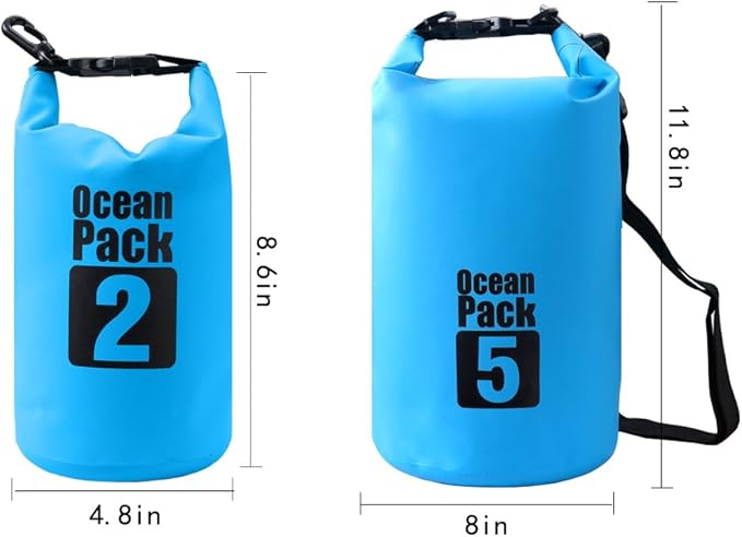 Dry Sack/Floating Waterproof Bag 2L/5L/10L/20L/30L for Boating, Kayaking, Hiking, Snowboarding, Camping, Rafting, Fishing and Backpacking