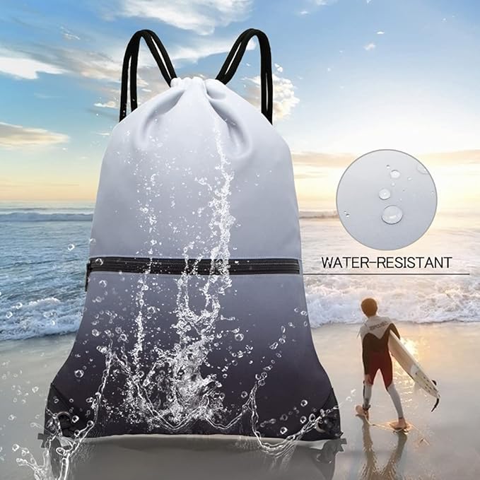 HOLYLUCK Drawstring Backpack Bag Sport Gym Sackpack