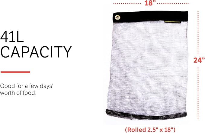 Rodent Proof Bear Bags - Ultralight Stainless Steel Mesh Bag for Camping Food Storage - Sturdy and Rust-Resistant Sack with Lock and Grommet For Easy Hanging