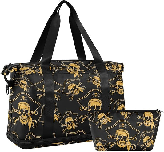 Women's Weekender Duffle Bag for Travel and Gym with Toiletry and Shoes Compartment