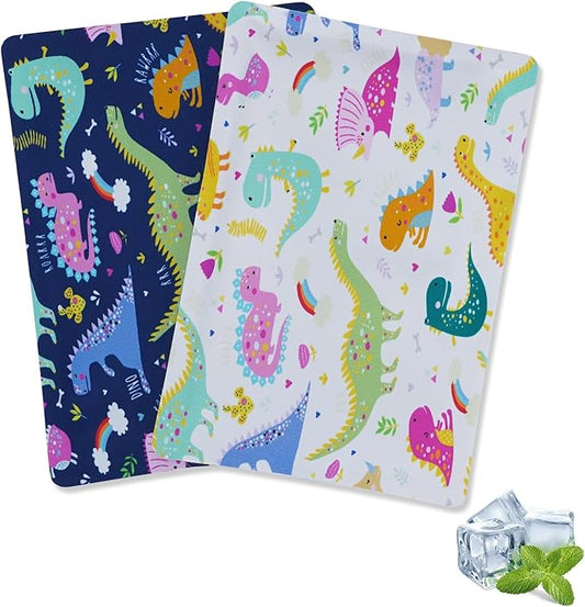 Cerbonny Ice Packs For Lunch Boxes,Lunch Box Ice Packs,Ice Pack For Lunch Box,Ice Packs For Cooler,Freezer Packs,Fit For 3+,Dinosaur-2ps
