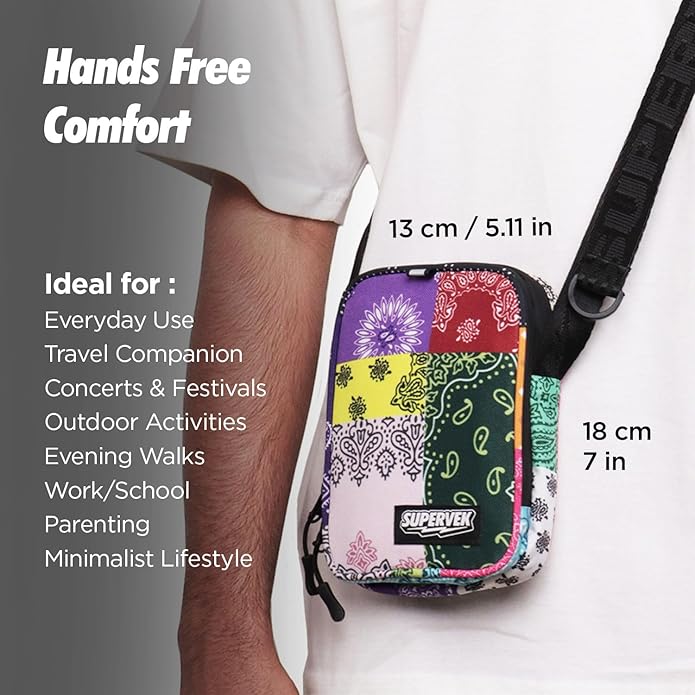 Mini Sling Bag PRO - Waterproof Zip, Fabric & Adjustable Fly Strap | Urban Crossbody Travel Chest For Men Women