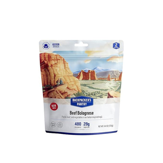 Backpacker's Pantry Beef Bolognese | Freeze Dried Backpacking & Camping Food - Emergency Food - 28g Protein - 1 Count